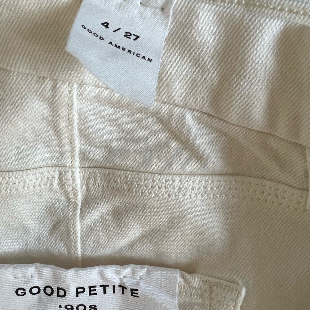 Good American Cream Jeans NWT